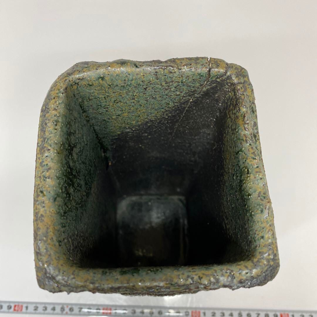 加藤釥 蒼釉花入 共箱 高さ28cm 東H5-0730①タトチ - メルカリ