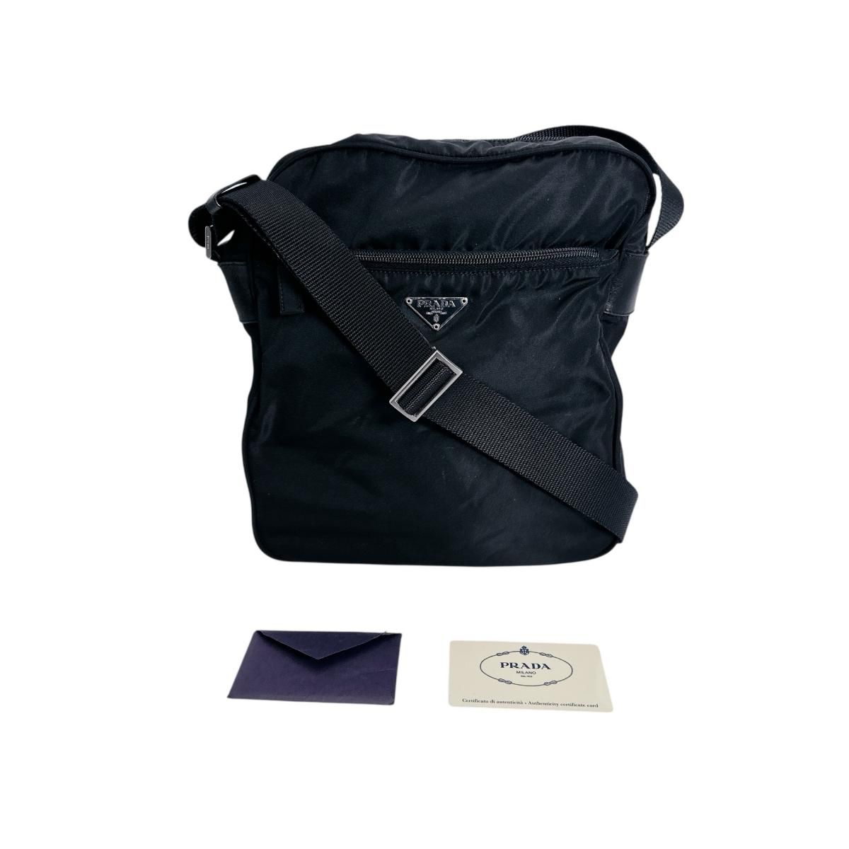 プラダ BT0168 ショルダーバッグ ブラック  PRADA トライアングルロゴ 斜め掛け プラダ BT0168 斜め掛け ボディバッグ トライアングルロゴ ショルダー