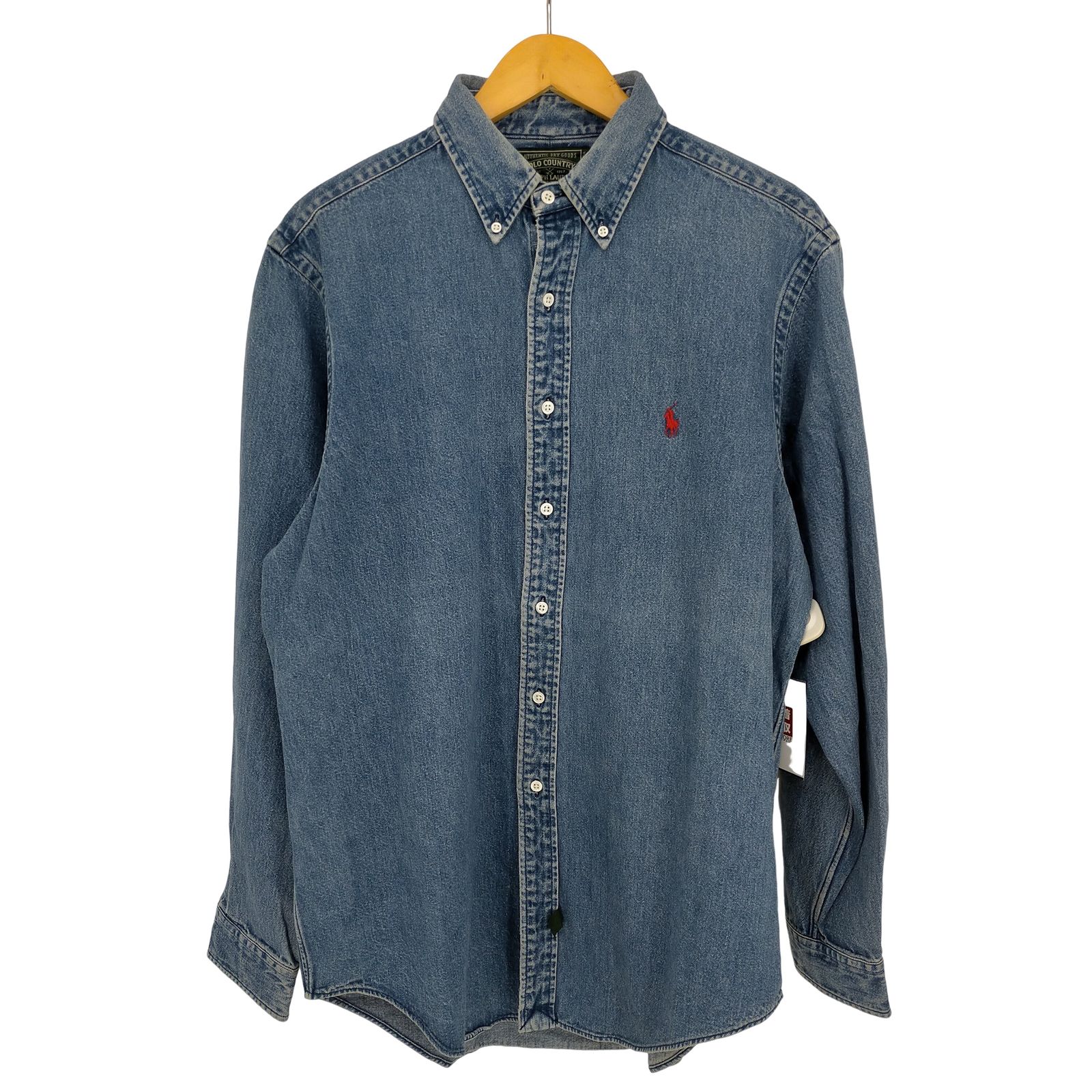 RALPH LAUREN ボタンダウン ダンガリーシャツ XLサイズ デニムシャツ ラルフ ローレン インディゴ ブルー 青 ワンポイント ポニー Ralph Lauren ボタンダウン ダンガリーシャツ