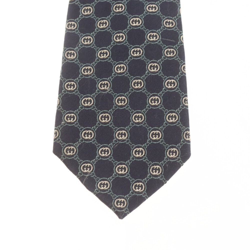 GUCCI (グッチ) GGパドロック総柄 ネクタイ ネイビー