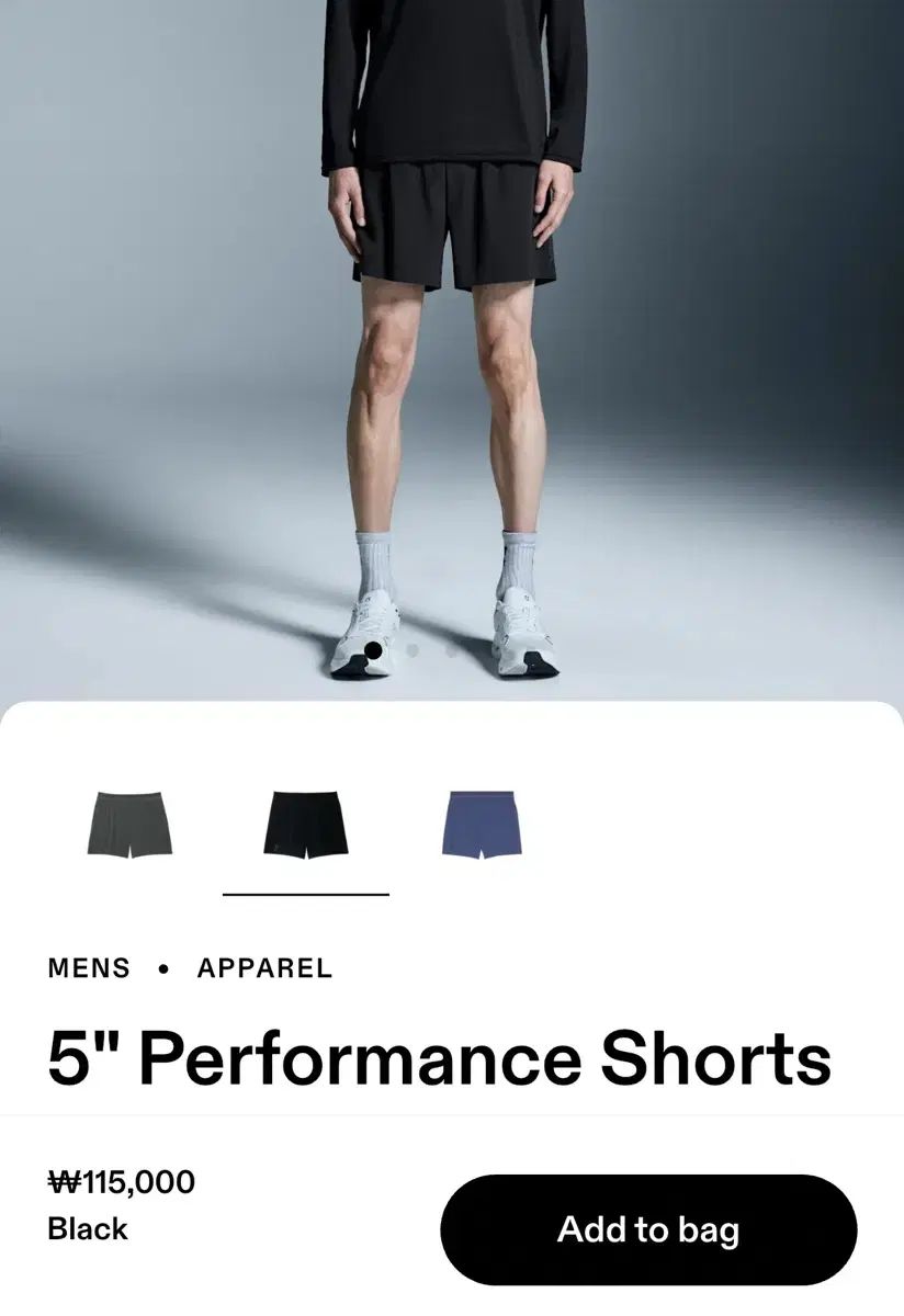 オンランニング パフォーマンス 5インチ ショーツ Sサイズ ブラック