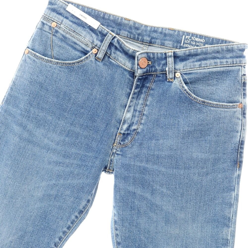 【新品】ピーティートリノ デニム PT TORINO DENIM SWING 加工 ストレッチデニムパンツ ジーンズ ブルー【サイズ32】【メンズ】