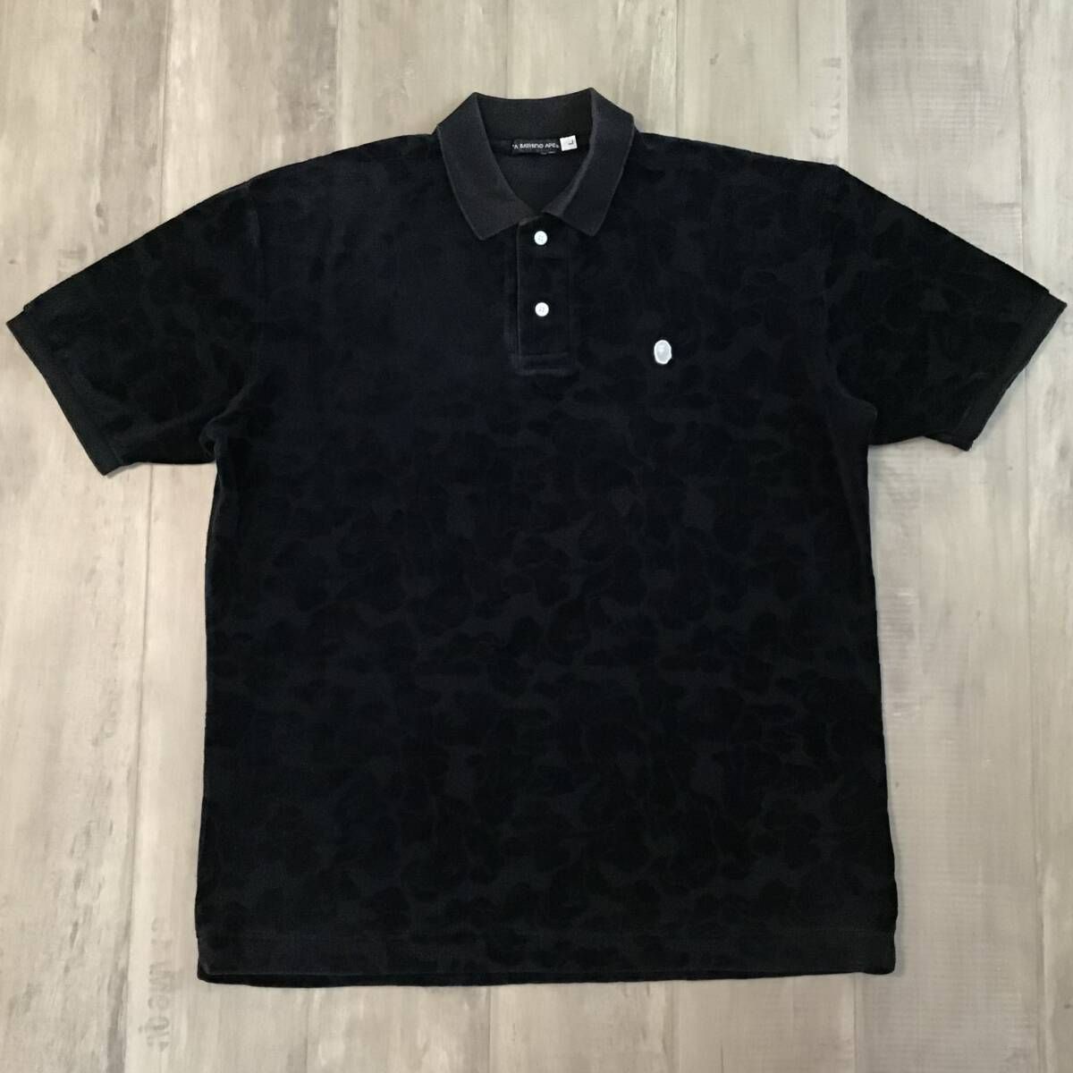 BAPE　エイプ　べイプ　青山限定　迷彩　ポロシャツ　Aoyama polo ☆青山限定☆ ベロア BAPE camo ポロシャツ Lサイズ a bathing