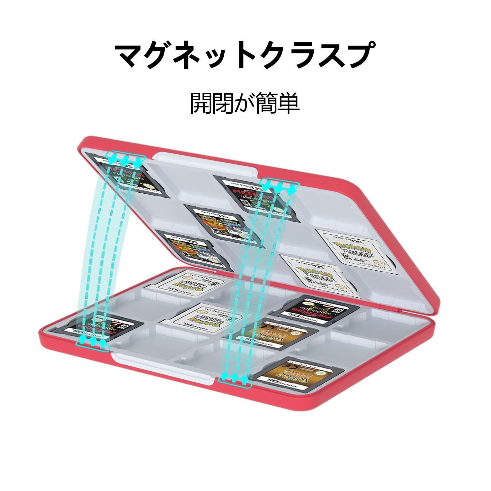 PGRTYOF 3DS ケース DS ソフトケース 3DS カードケース 24枚収納