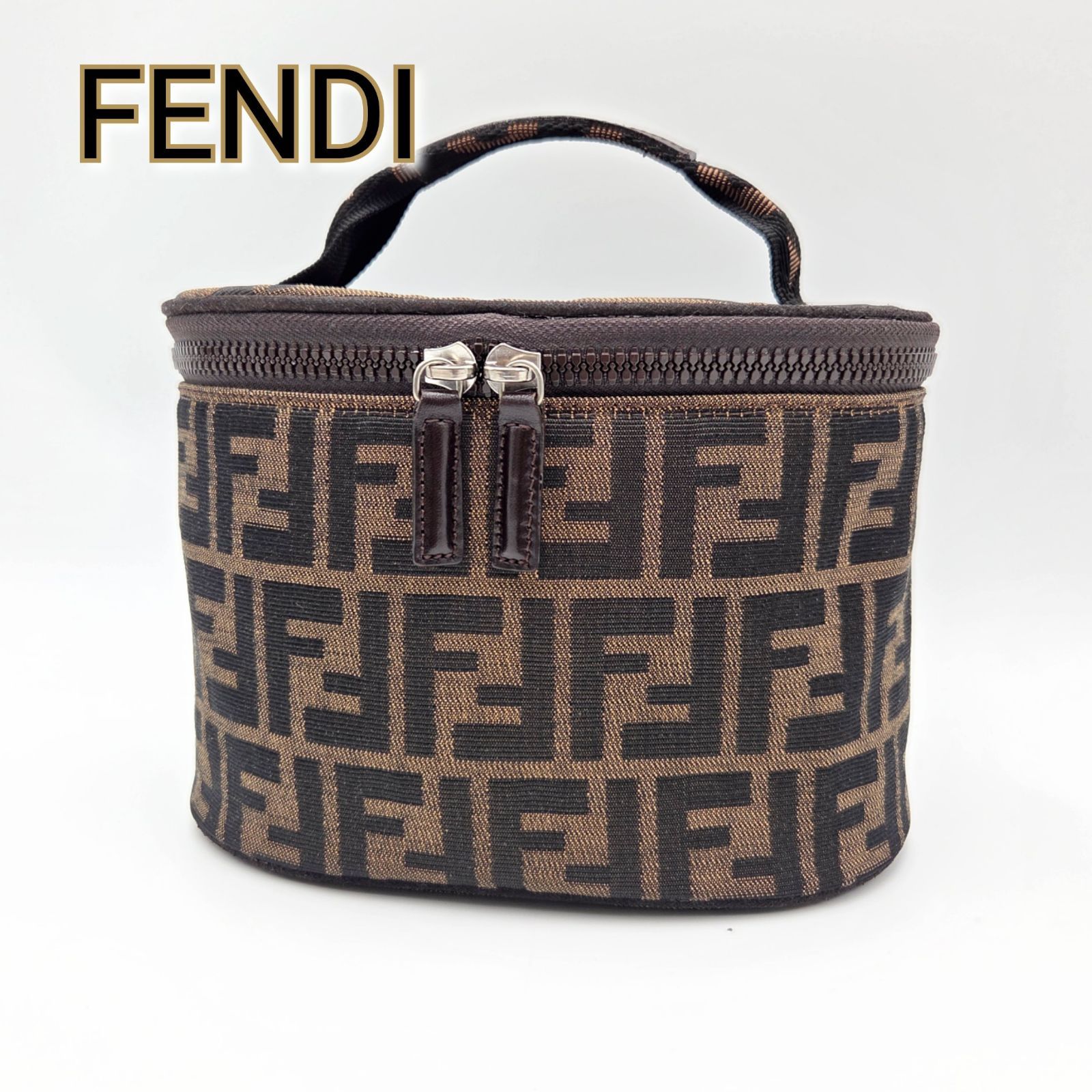 FENDI フェンディ ズッカ柄 バニティバッグ 化粧ポーチ