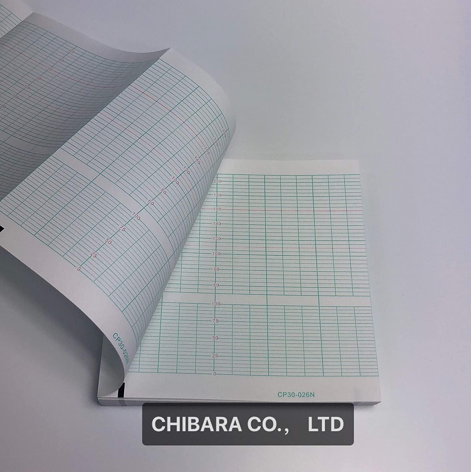 2営業日で発送 ちばら 分娩監視用記録紙 幅152mm×長30m 折150mm 折り畳み型 赤境界線 20冊入 CP30-026N 1箱 20冊入