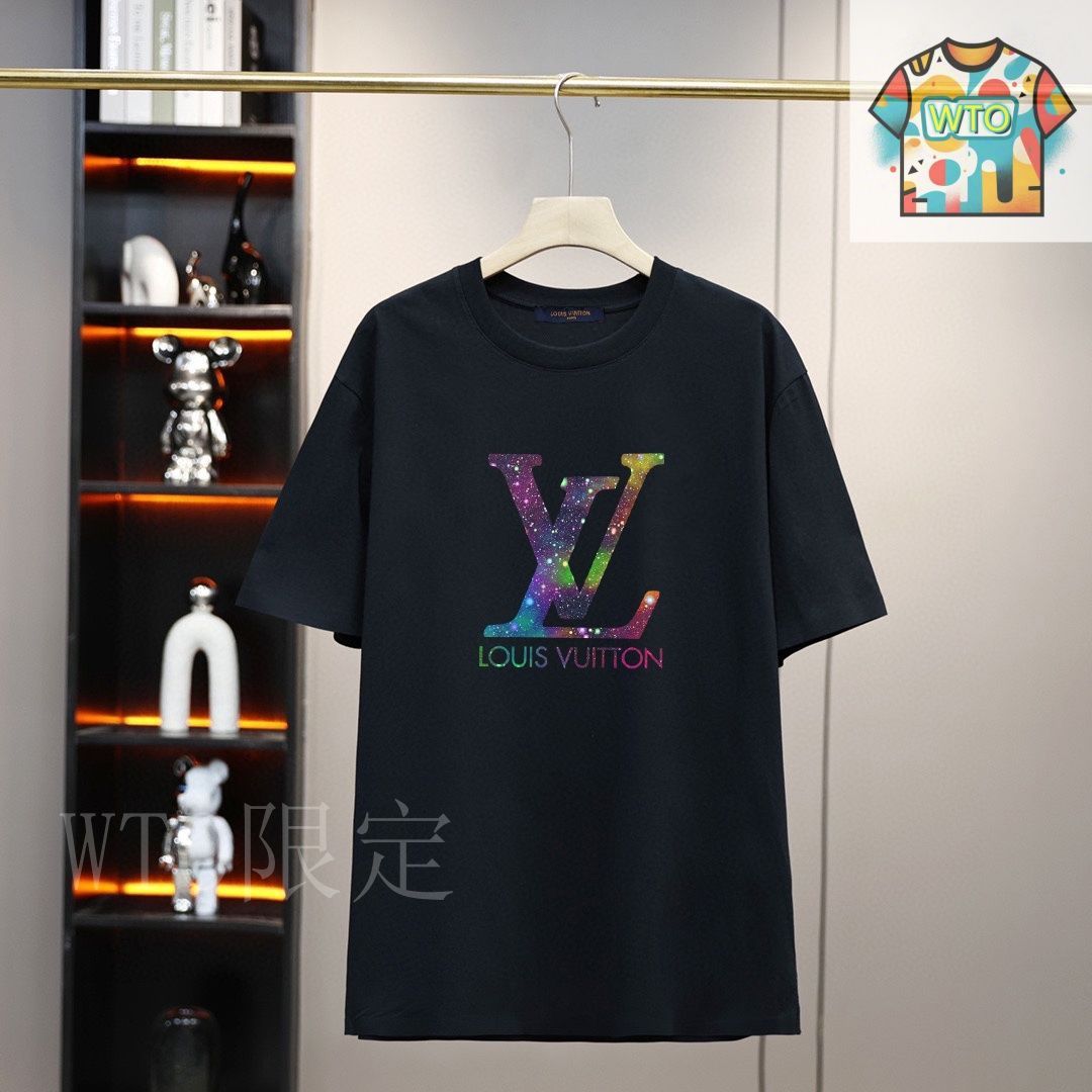 【シンプルベーシック♪】Louis Vuitton Tシャツ 今日特価】LV Louis Vuitton 2025 カップルベーシック半袖 T