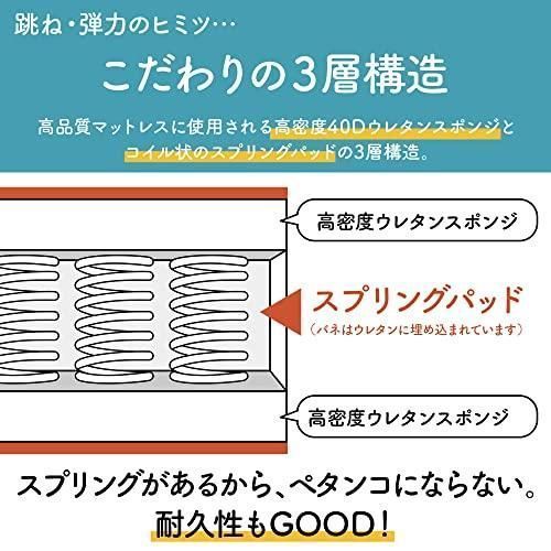 オレンジ creer(クレエ) トランポリンクッション 室内用 高反発 【取替