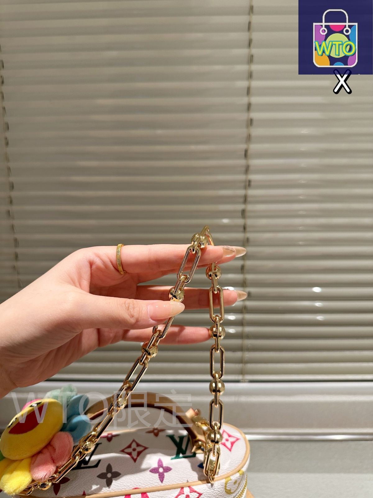 今日WTO】LV x Takashi Murakami White Multicolor Vanity Chain