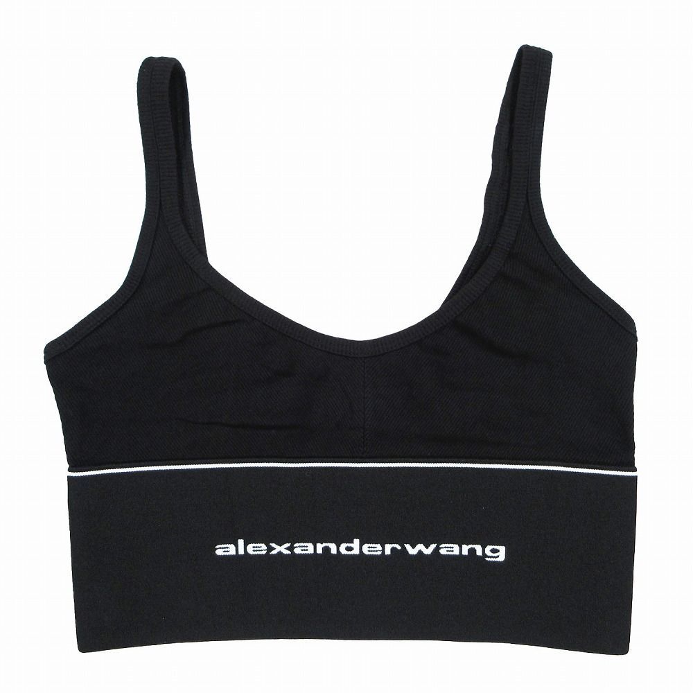 新品同様【アレキサンダーワン】ナヨン着用　ロゴ　タンクトップ　アンゴラ　ホワイト Alexander Wang - アレキサンダーワン ロゴストレッチブラ S