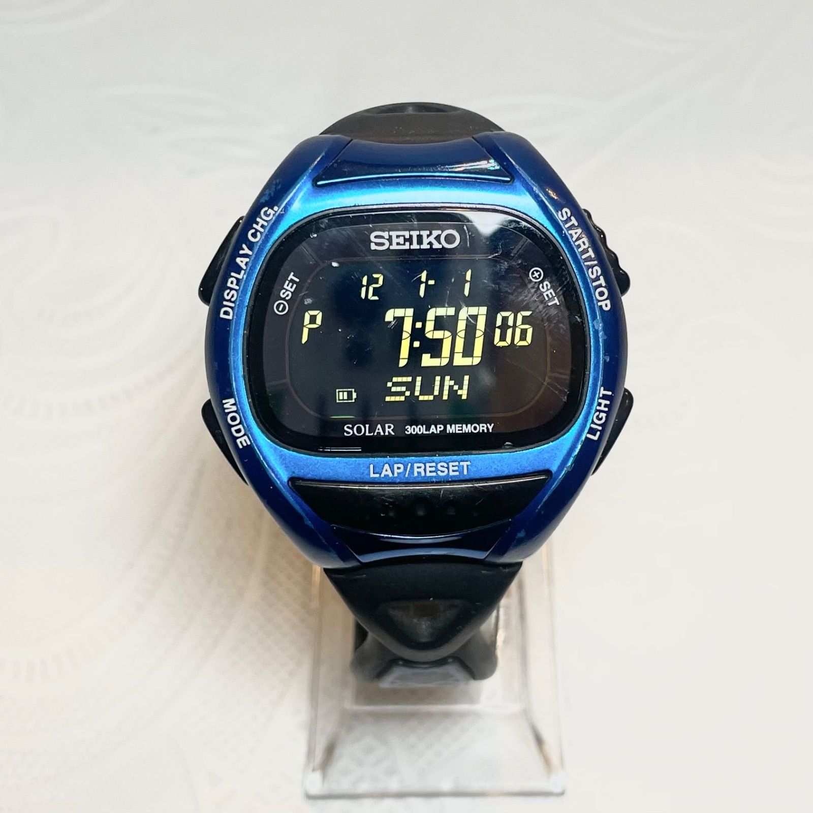 SEIKO セイコー スーパーランナーズ 腕時計 S680-00A0 ブラック×ブルー 