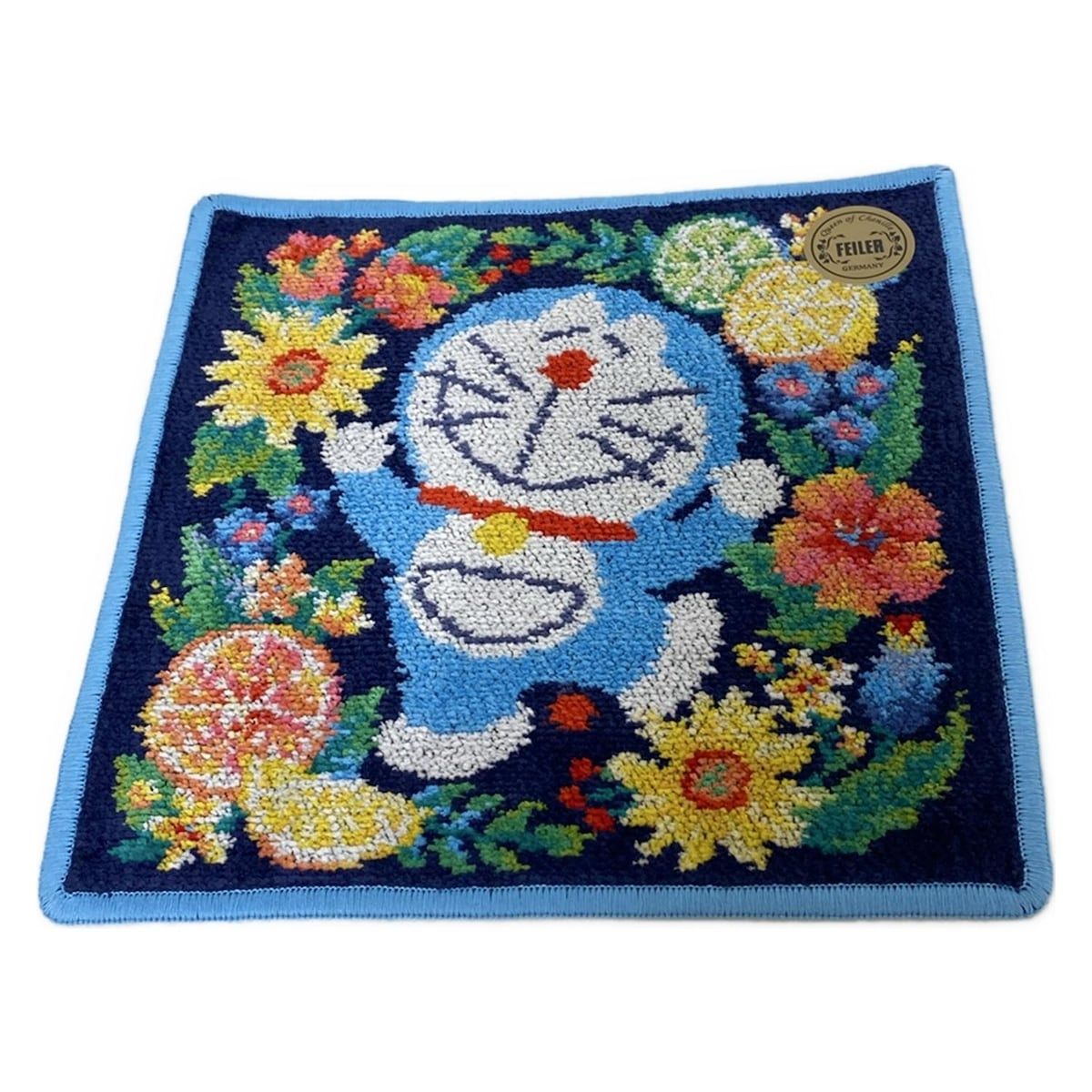 FEILER フェイラー 小物 - ダークネイビー×ブルー×マルチ ハンドタオル|ドラえもん|花柄 コットン WWW_NOITHATQUANGTHANH_NET