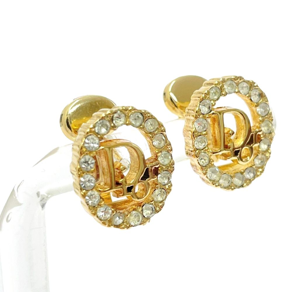 レア 美品 Dior ディオール ネックレス イヤリング セット ラインストーン Christian Dior ディオール アクセサリー レディース ブランド