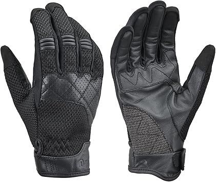 【在庫処分】デイトナ(Daytona) バイク用 グローブ 春夏 手のひら本革(ヤギ革) スマホ対応 パンチングレザー スローバック メッシュグローブ DG-010 ブラック Sサイズ 46094