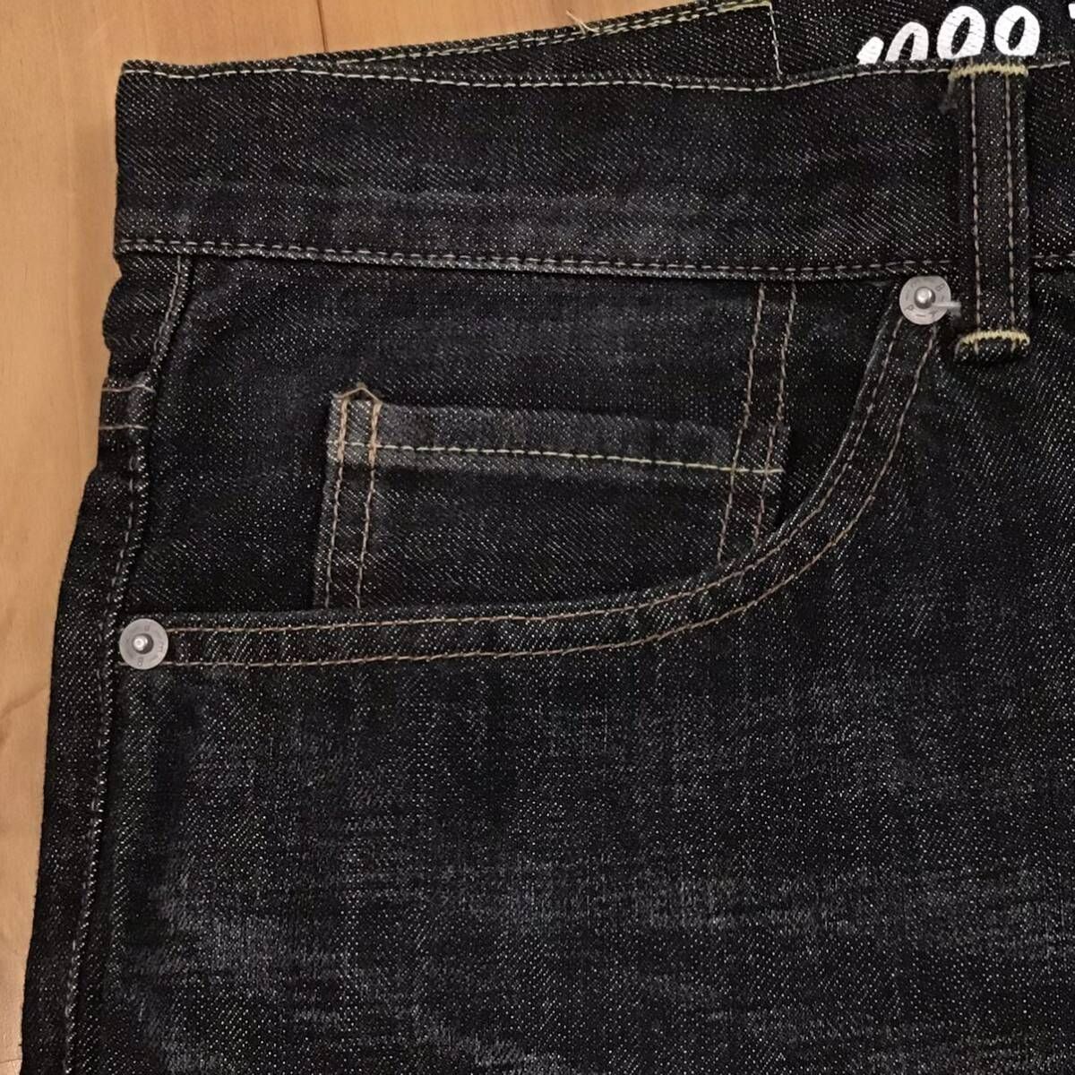 ☆XL☆ BAPE camo DAMAGE BLACK DENIM PANTS a bathing ape ダメージ