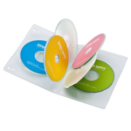 クーポン配布中-スーパー 対象 5個セット 10枚×5 サンワサプライ DVDトールケース 6枚収納 10枚セット クリア DVD-TN6-10CLX5