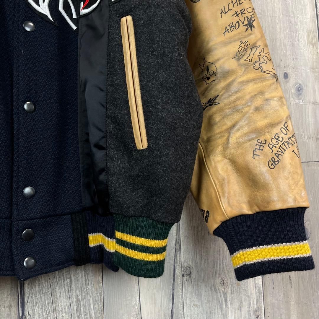 DIESEL ディーゼル 中綿 レザー切り替え 再構築 スタジャン L - メルカリ