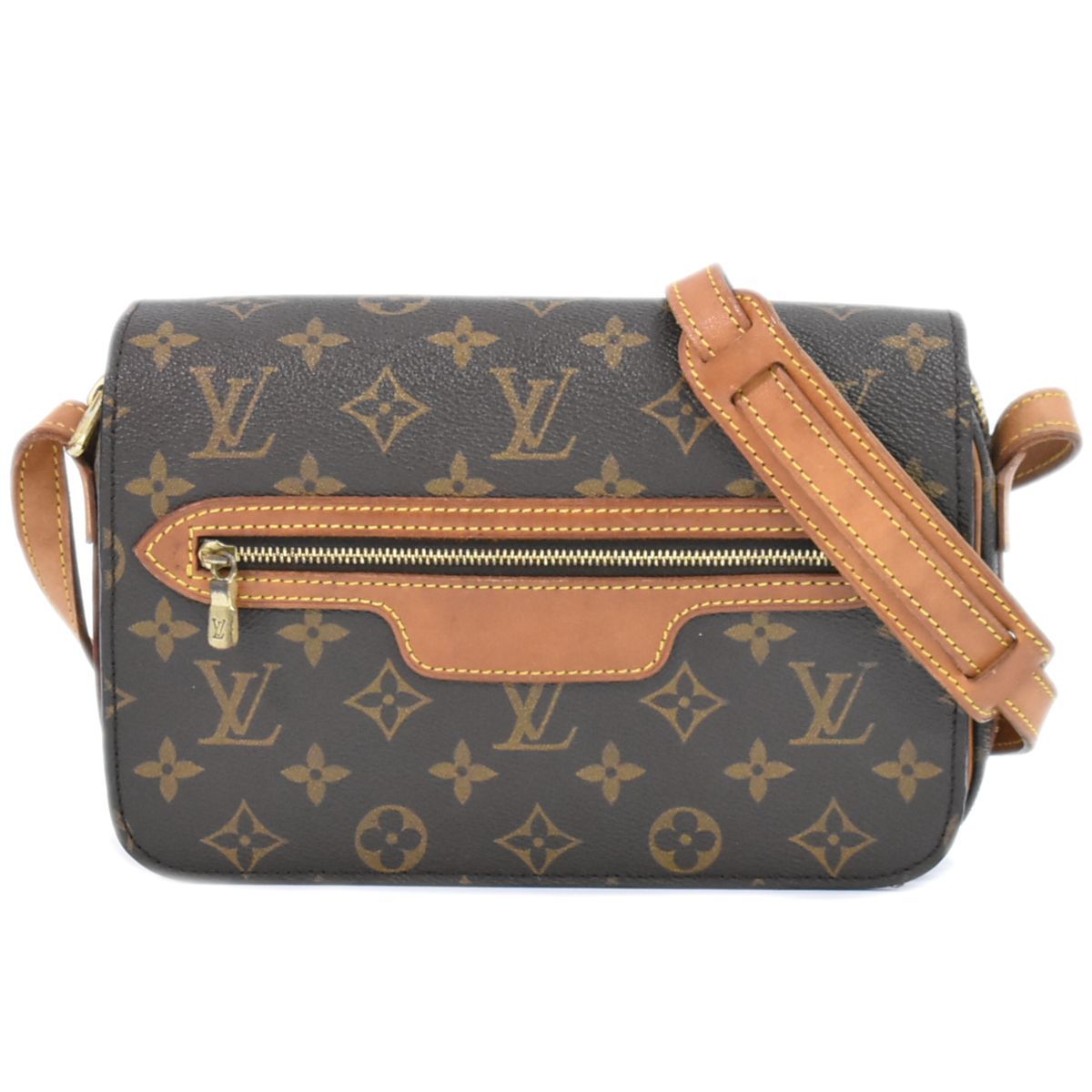 本物 ルイヴィトン LOUIS VUITTON LV サンジェルマン 24 モノグラム ショルダーバッグ ポシェット ブラウン M51210  Saint Germain ビトン バッグ 中古 【フォロー割】