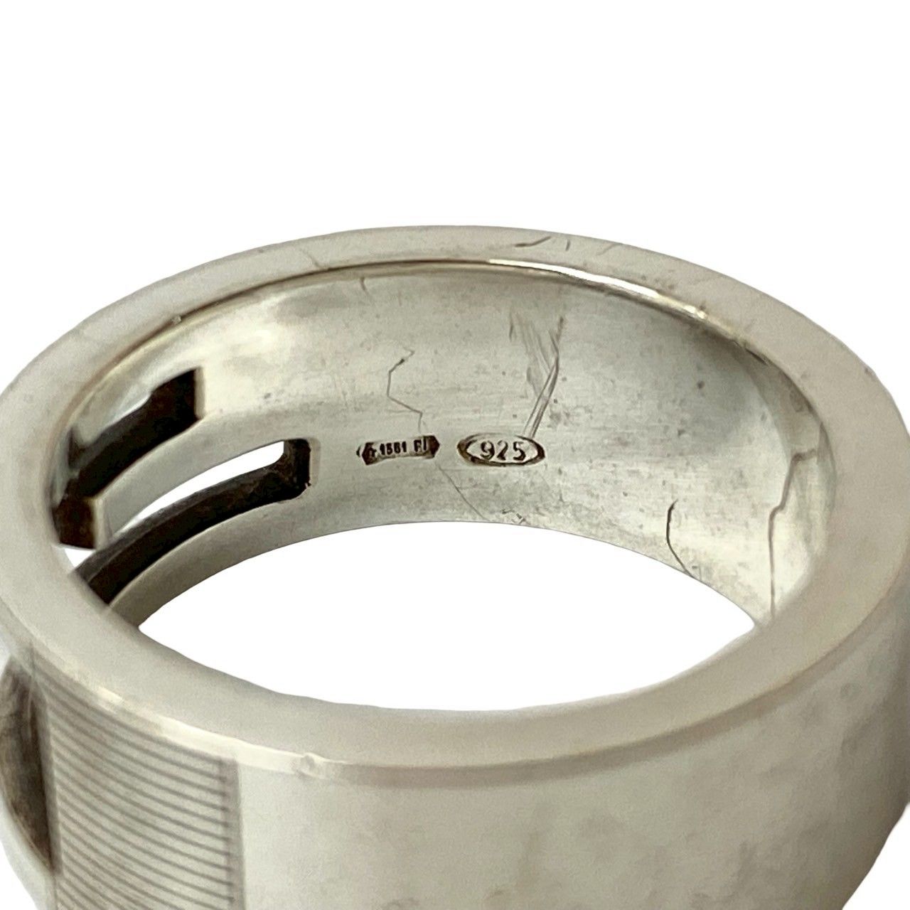 極 美品 希少品 GUCCI グッチ スクエアG リング シルバー925