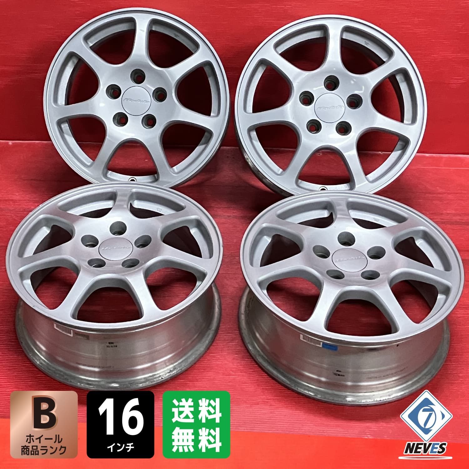 ホイール 16x6.0 49 114.3|5H ホンダ モデューロユーロスポークR7 4本SET