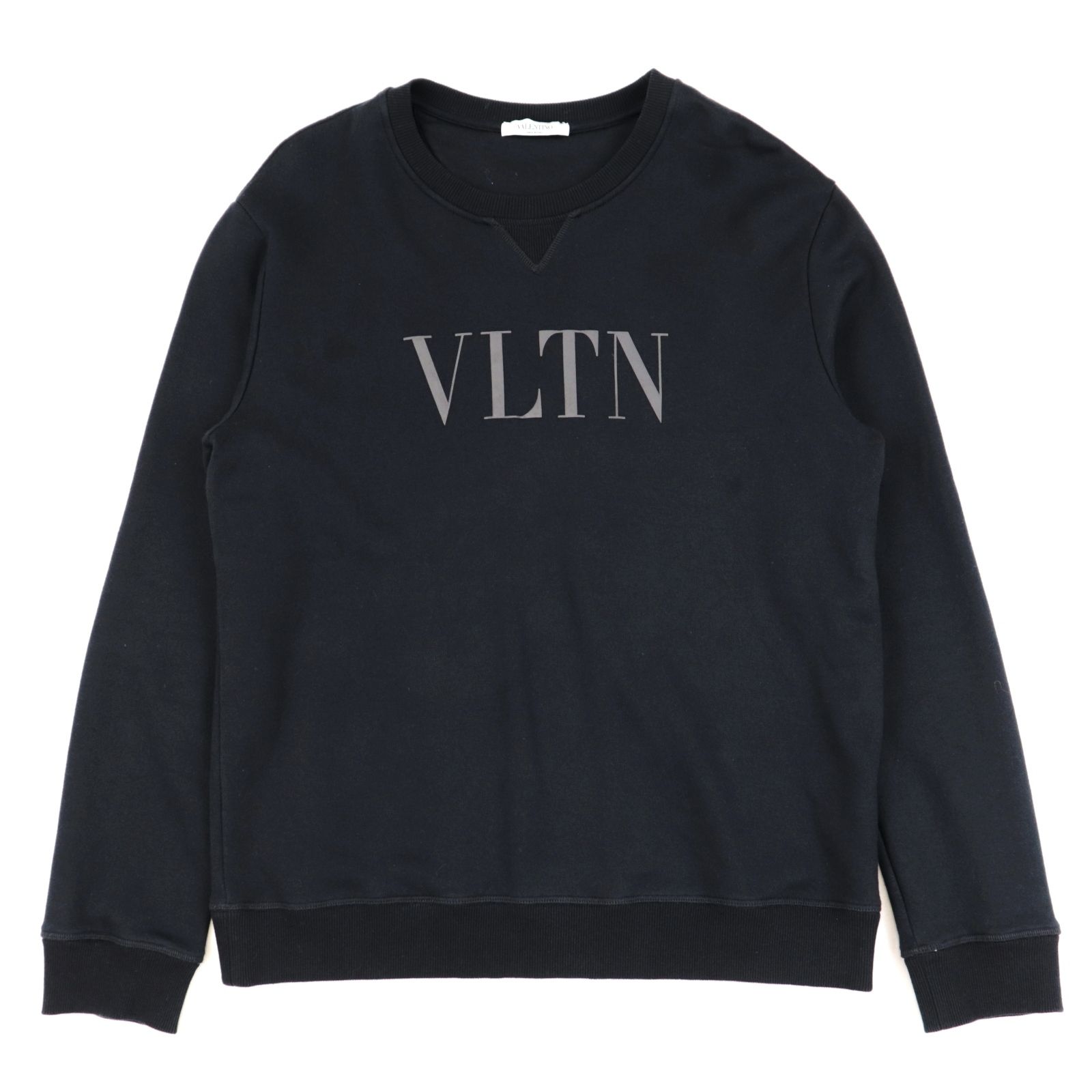 【新品】VALENTINO スウェット トレーナー VLTN ロゴプリント黒 S