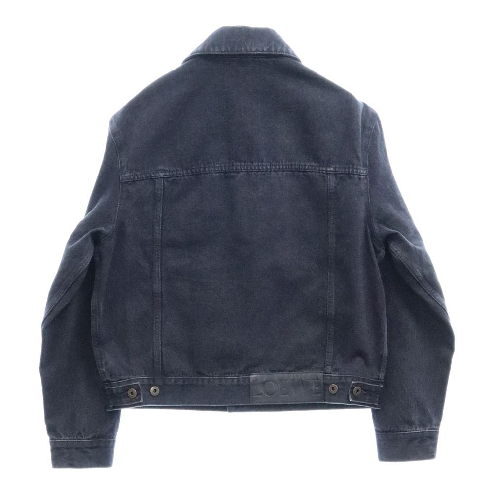 LOEWE (ロエベ) 24SSANAGRAM JACKET 袖アナグラム柄ブラックデニムジャケット ブラック H526Y50W18