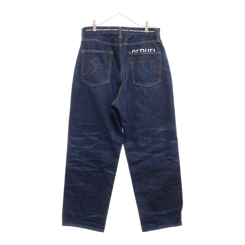 SEQUEL (シークエル) 24AW ×FRAGMENT 生立体DENIM PANTS 立方体デニム