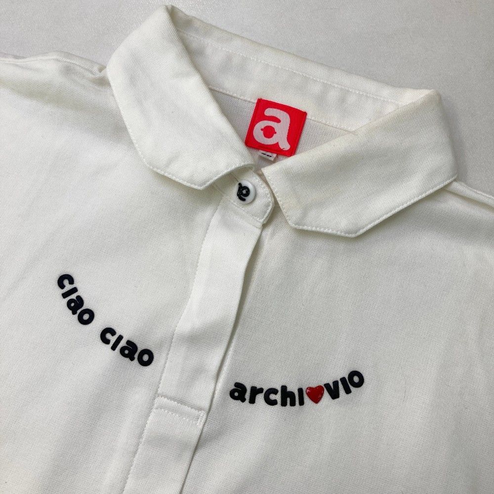 サイズ：38 ARCHIVIO アルチビオ 半袖ポロシャツ ワッペン