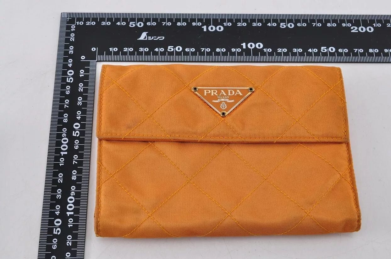 PRADA プラダ 三角ロゴプレート 三つ折り財布 ウォレット テスート
