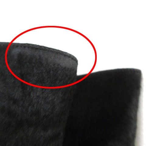 センソユニコ 芽風 レザー ショート ブーツ 厚底 L ブラック 黒