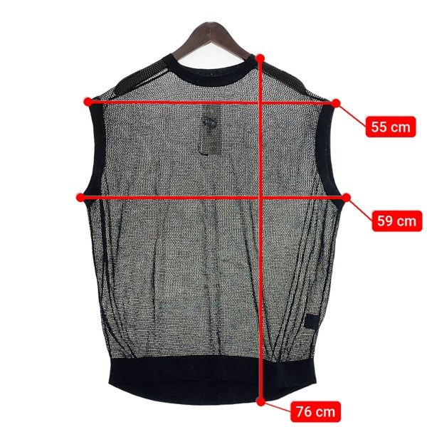 LAD MUSICIAN 24SS VEST メッシュ ニット ベスト ノースリーブ シアー 