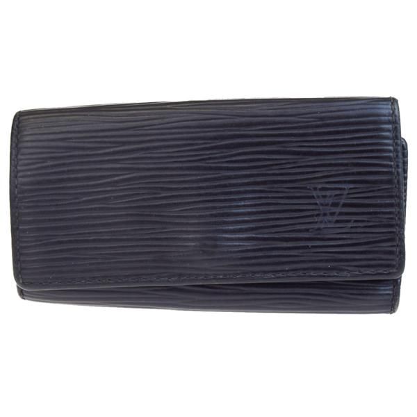 【中古】 ルイヴィトン LOUIS VUITTON ミュルティクレ 4連 キーケース エピ ブラック レザー M63822 03H1165 キーホルダー・キーリング