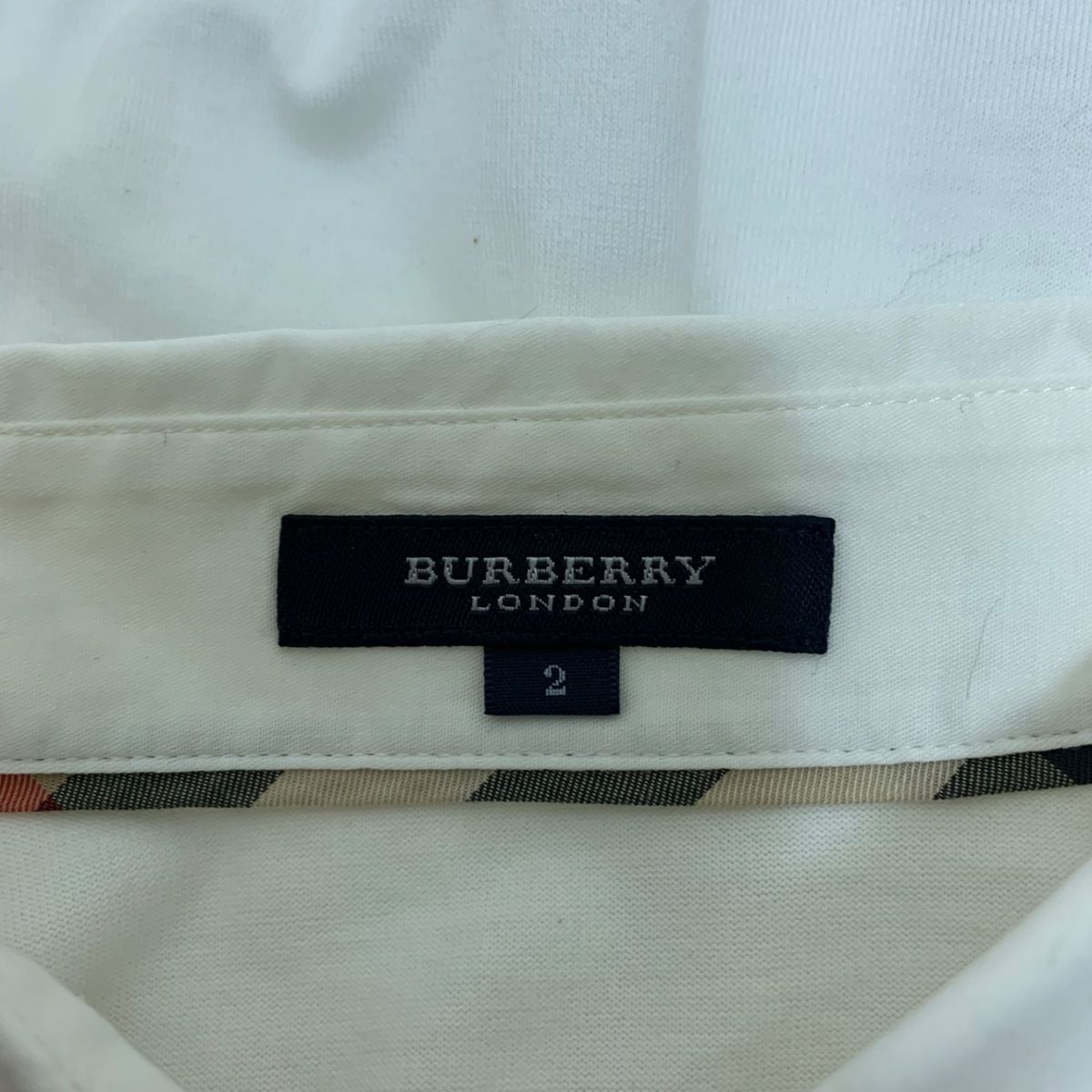 Burberry LONDON(バーバリーロンドン) 半袖ポロシャツ サイズ2 M レディース美品 - 白 フリル