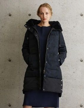 美品✨️Spoom.スプーム カモフラ柄 ロングダウンコート ボアフード M-L SPOOM(スプーム) カモフラ柄JQDロングダウンコート SP223020 ADA