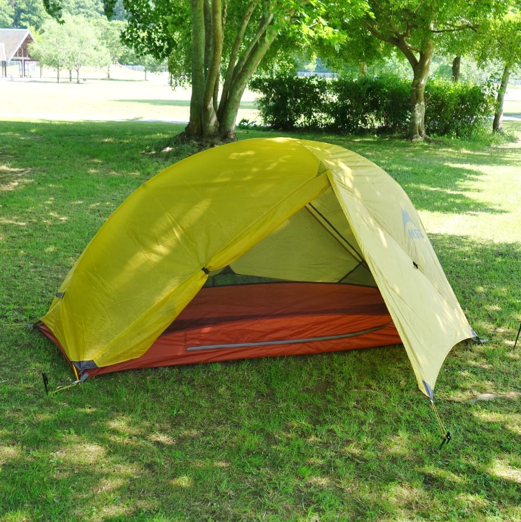 廃盤カラー 希少 エムエスアール MSR HUBBA ハバ 1人用 フットプリント付き イエロー 山岳テント キャンプ アウトドア MSR - 廃盤 希少 エムエスアール MSR HUBBA 1PERSON ハバ 1人用