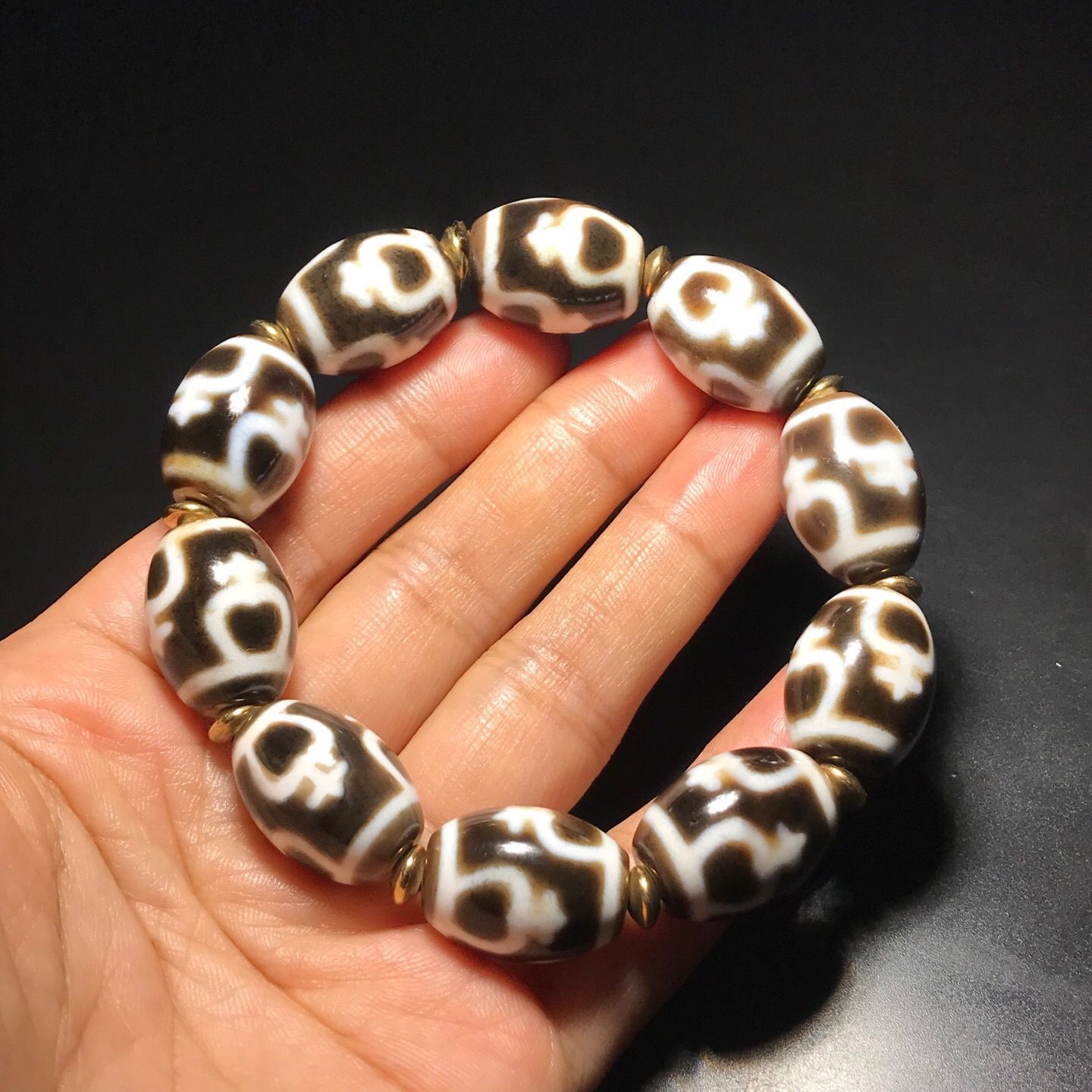 清・古十二眼天珠・項鏈・多宝配珠・念珠・箱付』極細工・骨董品・古賞