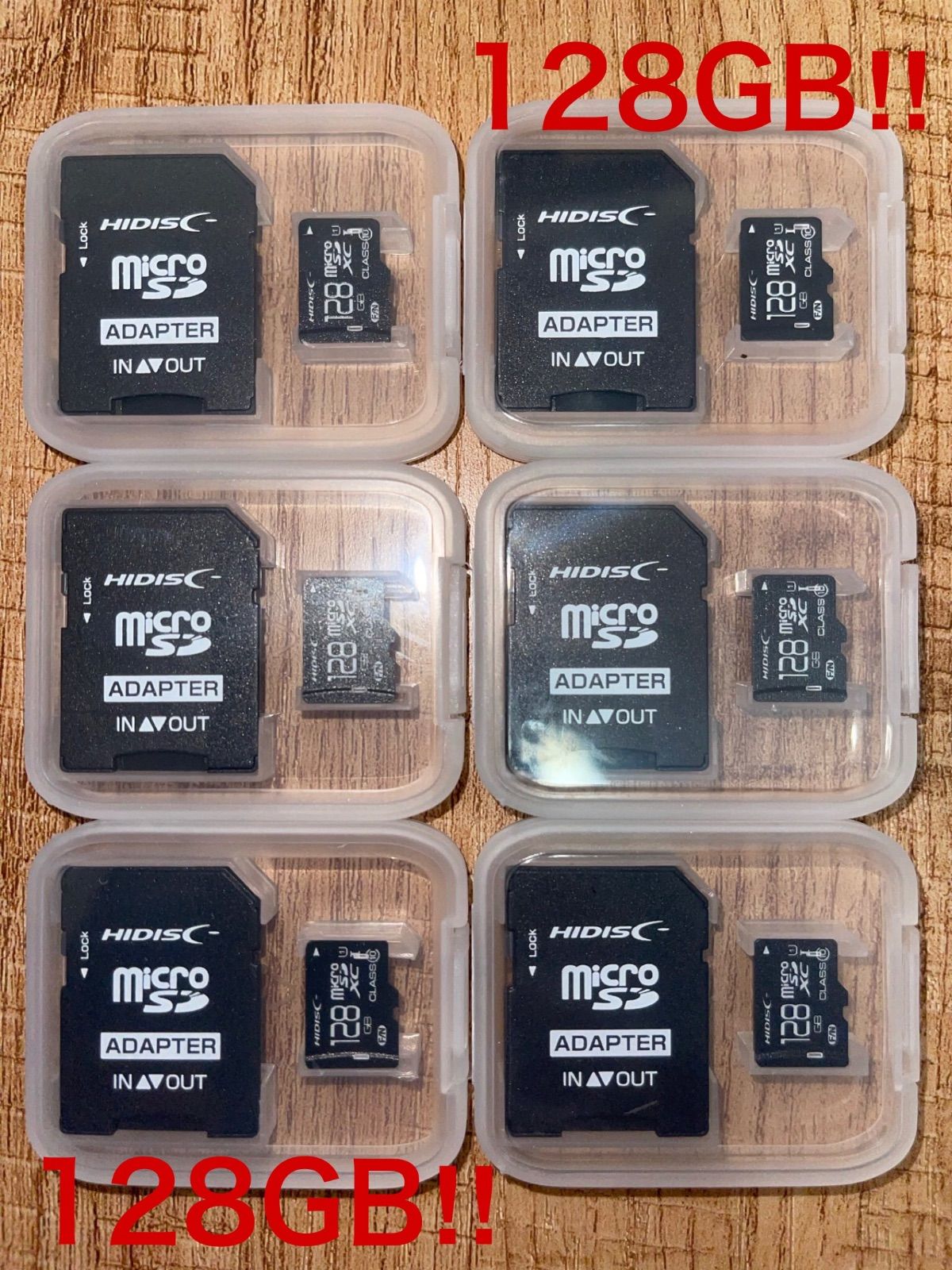 microSDカード 128GB 6個セット SDカードとしても使用 !