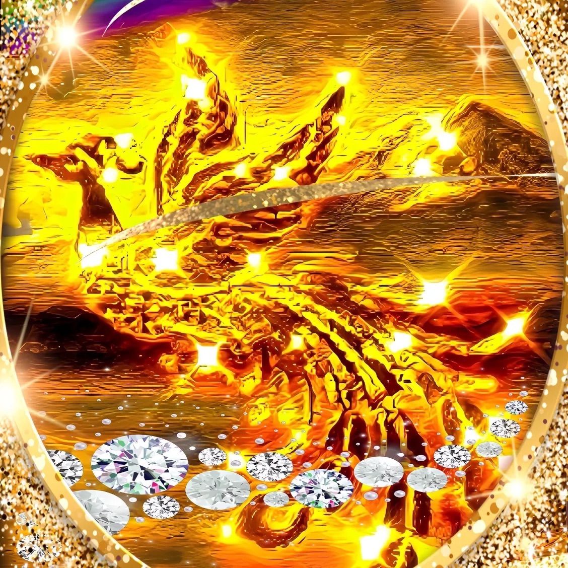 幸福の鳳凰 繁栄と幸運 知恵や洞察力 守り神 縁起の良い 額縁付き