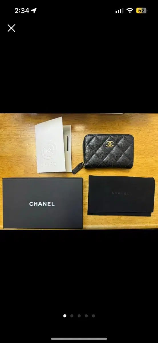 Chanel シャネル 金具 ファスナー カードウォレット