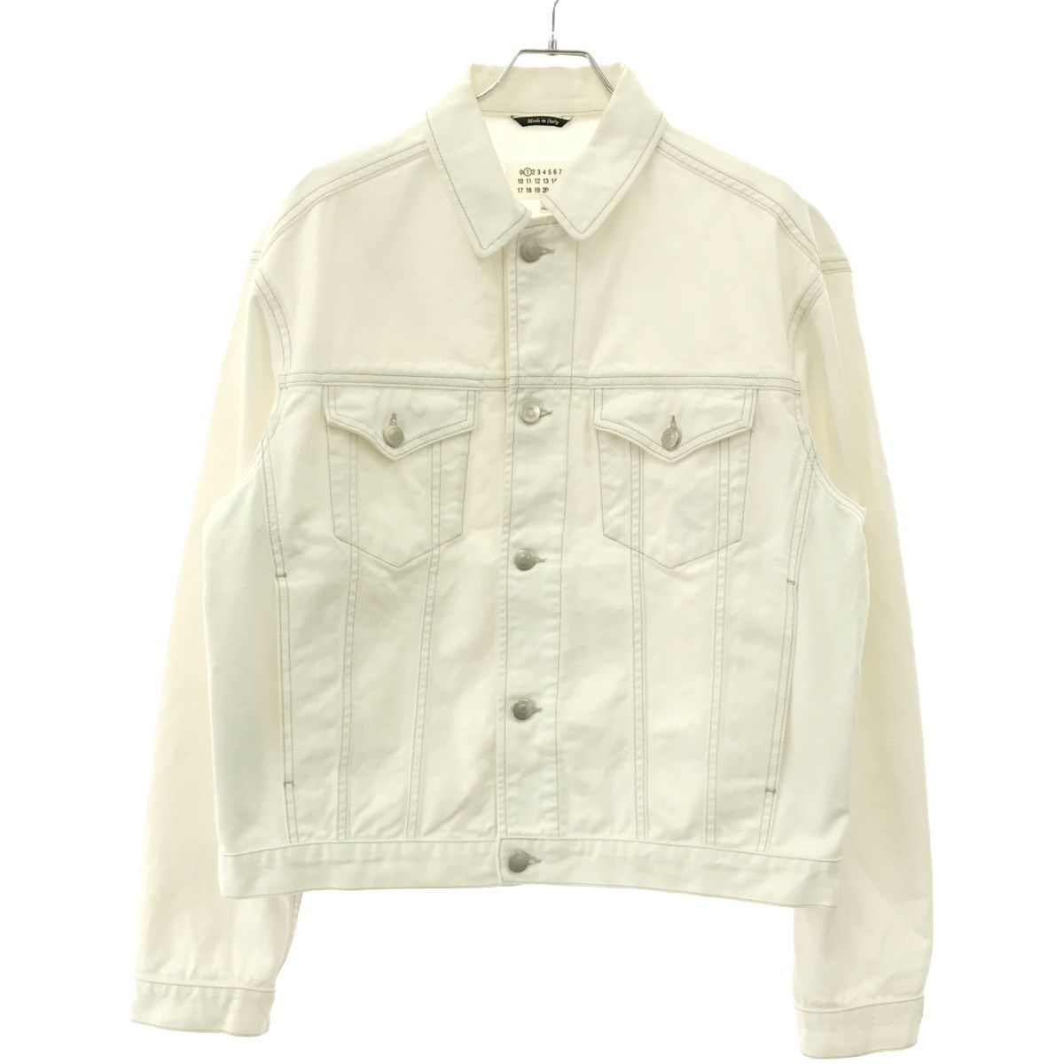 ジャケット Maison Margiela DENIM KABAN (S51AM0428.S30642 101 WHITE) Maison Margiela DENIM KABAN (S51AM0428.S30642 101 WHITE