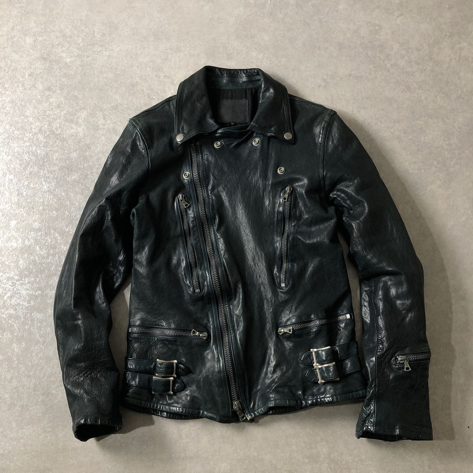定価19万 ISAMU KATAYAMA BACKLASH ドイツカーフ レザー 製品加工染め 
