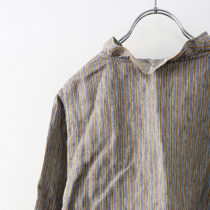 45rpmリネンツイルのカシュクール サイズ3 カーキ ブラウス フリル 45rpmリネンツイルのカシュクール サイズ3 カーキ ブラウス