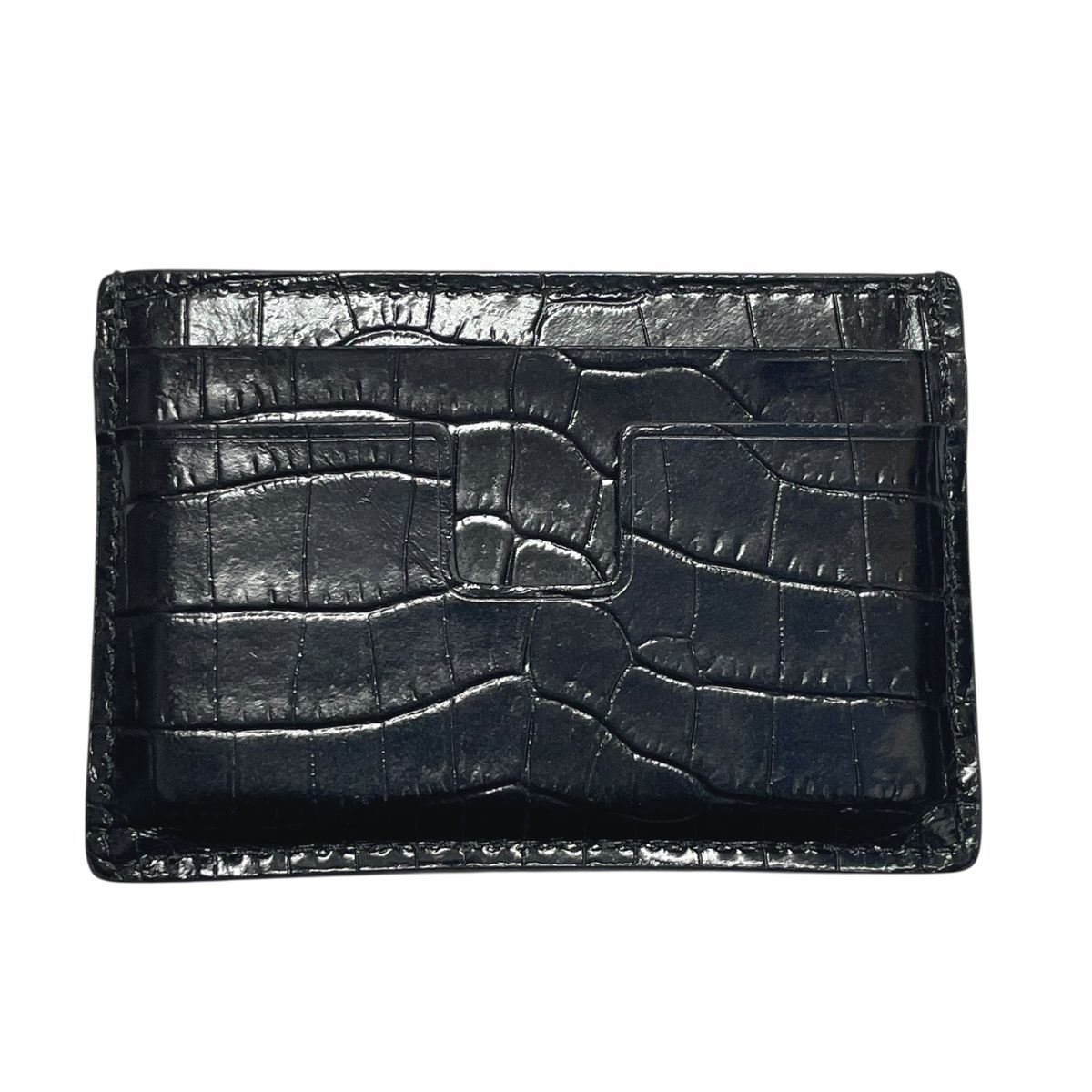 中古】 TOM FORD トムフォード カードホルダー クロコ型押し