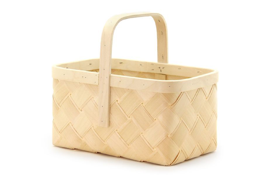 北欧白樺の収納バスケット　正方形　Mサイズ 北欧 白樺 バスケット 天然素材 木製 収納ボックス LASTU