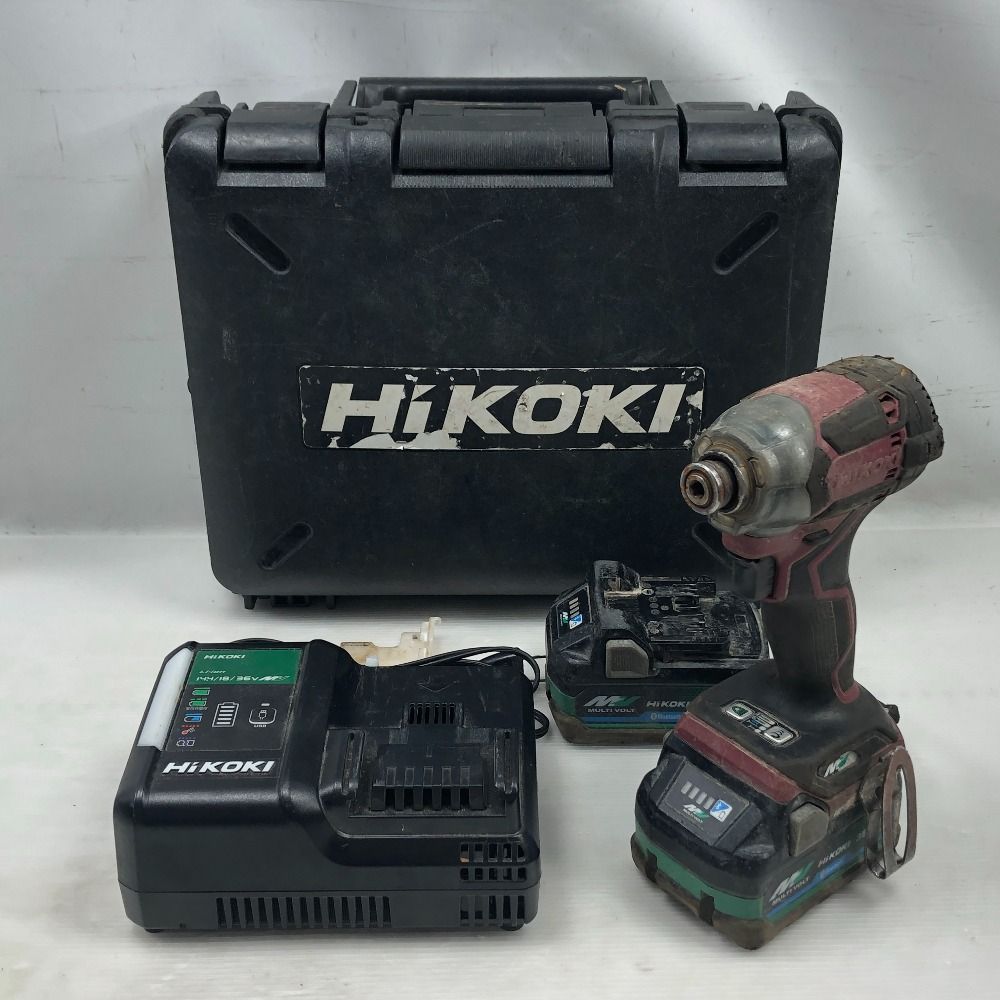 HiKOKI ハイコーキ 締め付け工具 インパクトドライバ 充電器 充電池2個 ケース付 WH36DC グリーン