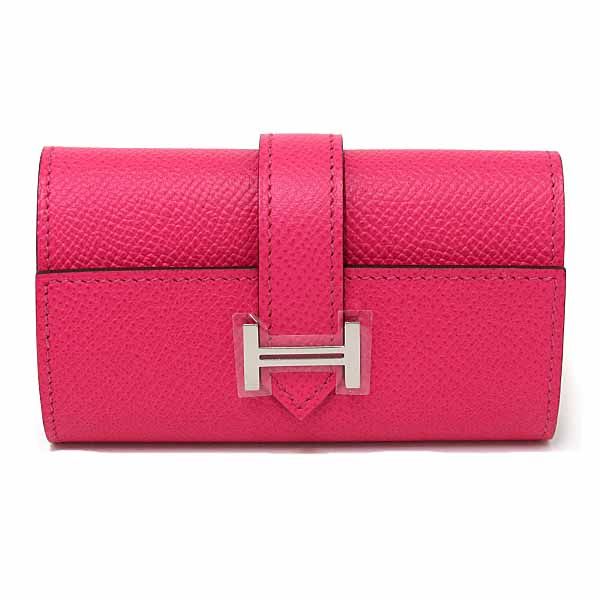 エルメス HERMES ベアンキーケース 4連 ヴォー エプソン ローズエクストリーム ピンク □Q刻印 2013年製 ♥品