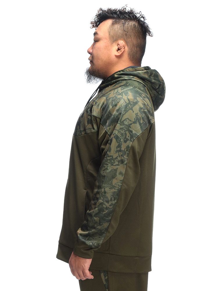 UNDER ARMOUR アンダーアーマー LOOSE アーマーフリース カモ フルジップ フーディーパーカー