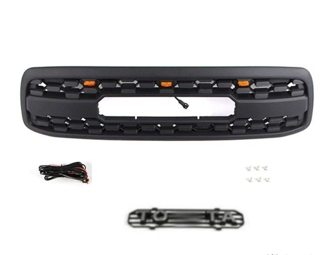 外装 トヨタ タンドラ XK30 前期 2000－2002年 LED付き フロントグリル フロントガーニッシュ TOYOTAロゴ付き