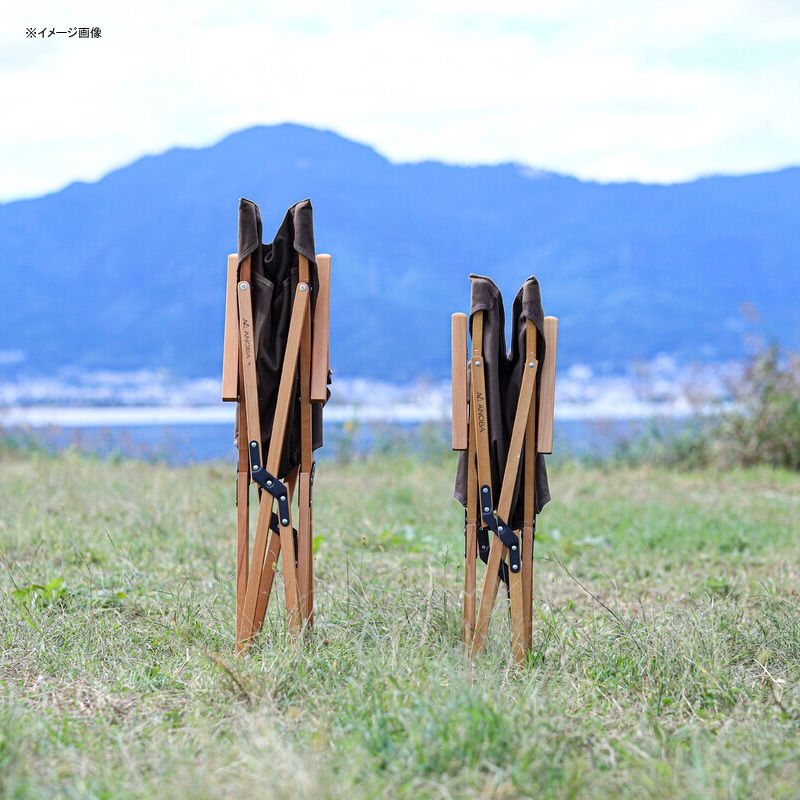 アノバ（ANOBA）] ウッドハイバックチェア ロータイプ ブラック