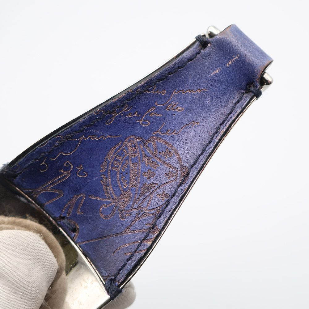 【天白】ベルルッティ 靴べら キーホルダー シューホーン パープル カリグラフィ レザー 雑貨 アクセサリー 小物 ファッション  交換用ひも付き人気商品一覧 通販